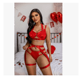 thumbnail image 4 of Brassier Sexy Lenceria Para Mujer 5 Piezas color Rojo Talla: XL, 4 of 4
