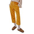 thumbnail image 1 of SUNSIOM Women Autumn Casual Corduroy Pants Solid Color Button Straight Leg Pants with 2 Pockets, 1 of 6