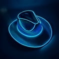 thumbnail image 1 of Wireless LED Cowboy Hat Rainbow Colored Jazz Hat BLUE blue, 1 of 5