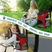 PetAmi Cat Backpack Carrier, Airline Approved Pet Carrier Backpack for Small Dogs and Large Cats, Soft Sided Collapsible Ventilated with Sherpa Bed for Hiking Travel, Max 18 lbs, Red