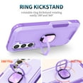 thumbnail image 4 of SaniMore for Samsung Galaxy S23 FE Magnetic Case, Rugged PC & TPU Bumpers with Car Mount & Ring Kickstand Heavy Duty Full Body Protective Case for Women Men, Purple, 4 of 9
