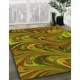 thumbnail image 3 of Ahgly Tapis Rond Lavable en Machine Intérieur Transitionnel Brun Bronze Foncé, 4 Pieds Rond, 3 of 7