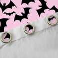 thumbnail image 4 of jejeloiu Horror Bats Blackout Curtains Set of 2 (52x84 Each),Happy Halloween Window Curtains,Pink Black Curtains and Drapes For Children,Breathable Home Decor, 4 of 6