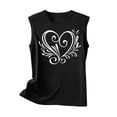 thumbnail image 3 of Qiopertar Blouse Sans Manches Imprimée Mode Décontractée pour Femmes Col Rond Sexy Pull-Over Slim Offres de la Semaine Liquidation à Moins de 5$ jusqu'à 90 % de Réduction, 3 of 4