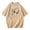 Khaki, variant on Men Summer Tops Men's Short Sleeve T Shirt Round Neck Trend Base Shirt Half Sleeve Loose Body Shirt for Everyday Casual Wear Khaki 3XL