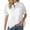 White, variant on ManxiVoo Casual Stand Collar Short Sleeve Tunic with Pocket Lightweight and Breezy Pullover for Everyday Relaxed Wear L Size Beige