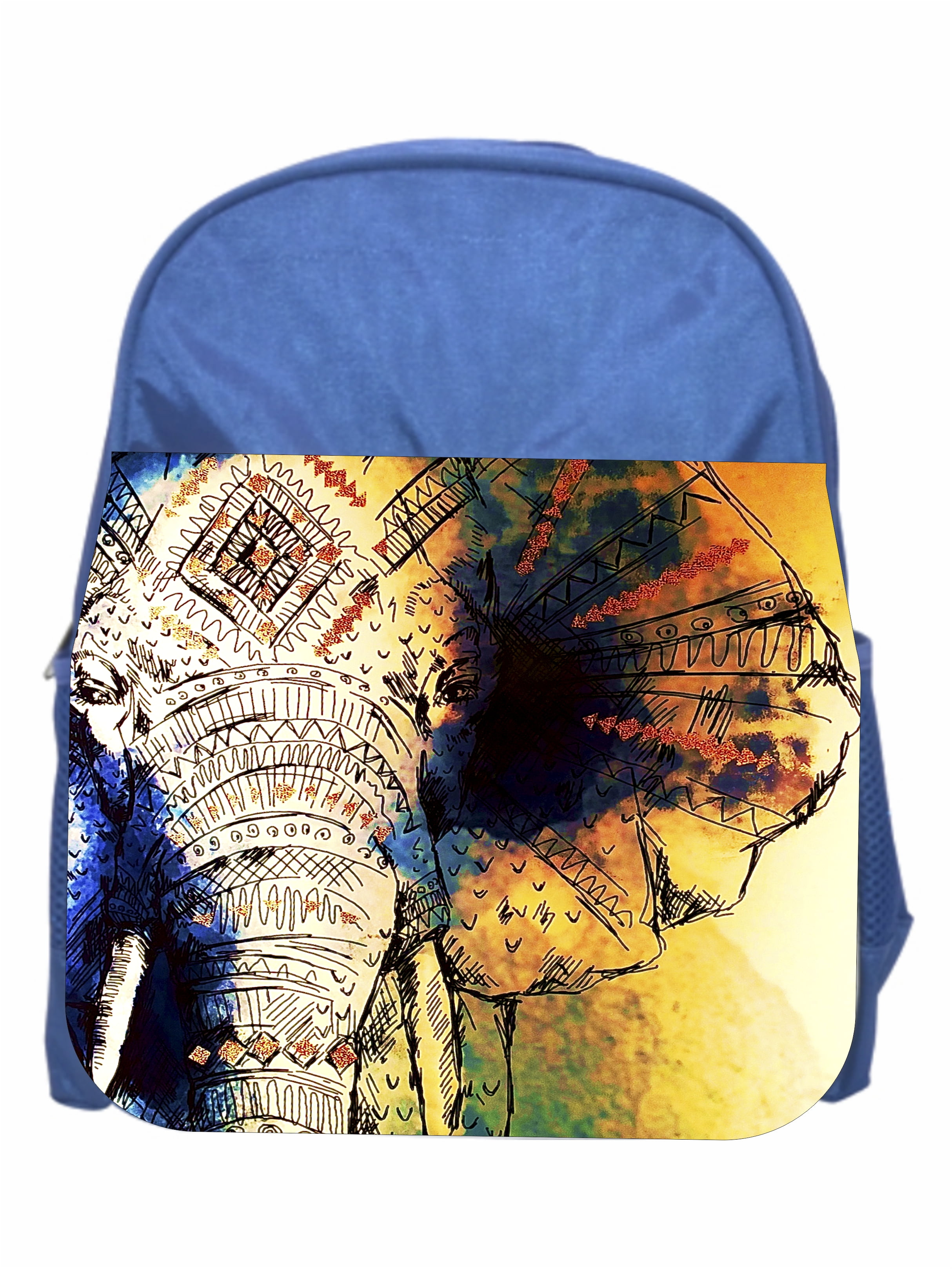 Girls Blue Preschool Toddler Kids Backpack /& Lunch Box Set Elephant