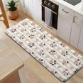 thumbnail image 5 of Beige Cow Flower Pattern Kitchen Rug Mat,Kitchen Runner Rugs Non Skid Washable,Decorative Kitchen Floor Mats for Kitchen,Sink,Laundry,17"x47.2", 5 of 7