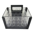 thumbnail image 4 of Contenedor de almacenamiento de chips, acrílico, portátil, transparente, para el hogar, bar, multiusos, con capacidad para 600 unidades, vitrina, con 6 cajas de 40 mm, 4 of 8