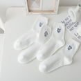 thumbnail image 6 of Women Cotton Socks, Soft Cotton Bootie Socks Women Above Ankle Crew Sock - Style 4, 6 of 6