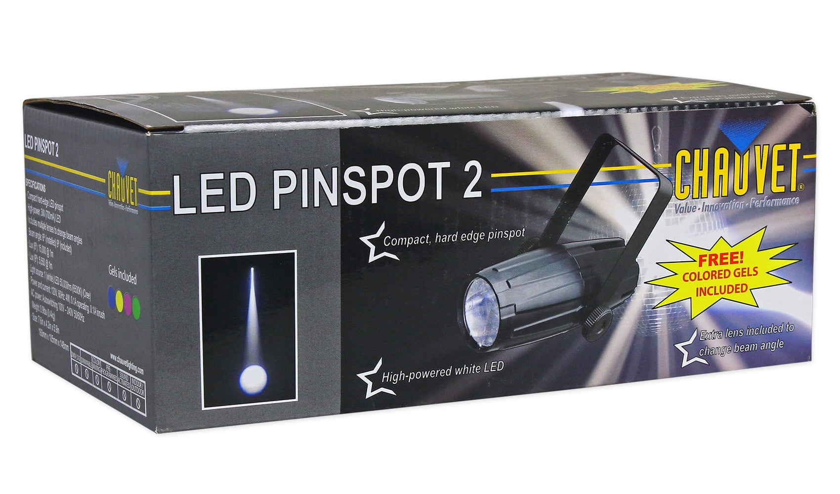 Chauvet DJ LED Pinspot 2 Spot Light Lighting Fixture for Church Stage Design