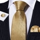 thumbnail image 4 of Conjunto de corbata Barry.Wang de seda dorada, 150 cm x 8,5 cm, 4 of 4