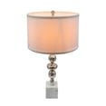 thumbnail image 3 of HomeStock Renaissance Rhapsody 10.8 Lb Table Lamp with 15" Collapsible Drum Shade - Nickel/Natural Finish with White Accents - 15"L x 15"D x 28.9"H, 3 of 5