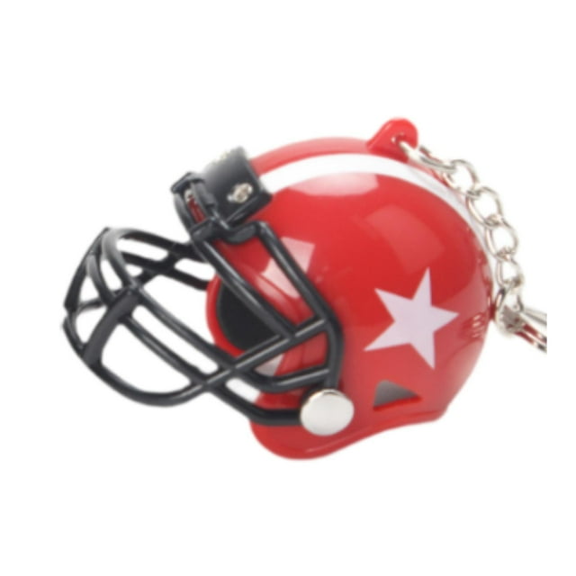 Llavero colgante para coche, Mini casco de fútbol, regalo creativo, llavero de coche DIY para bolso, recuerdo de fiesta, bolso para fanáticos rojo