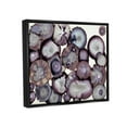 thumbnail image 2 of Stupell Industries Grey and Purple Abstract Geode Jet Black Framed Floating Canvas Wall Art, 24x30, by Laura Van Horne, 2 of 5