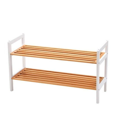 New Ridge Home Goods Hx 70052 Natural Bamboo 2 Tier Shoe Rack New Ridge Home Goods Hx 70052 Natural Bamboo 2 Tier Shoe Rack Tower