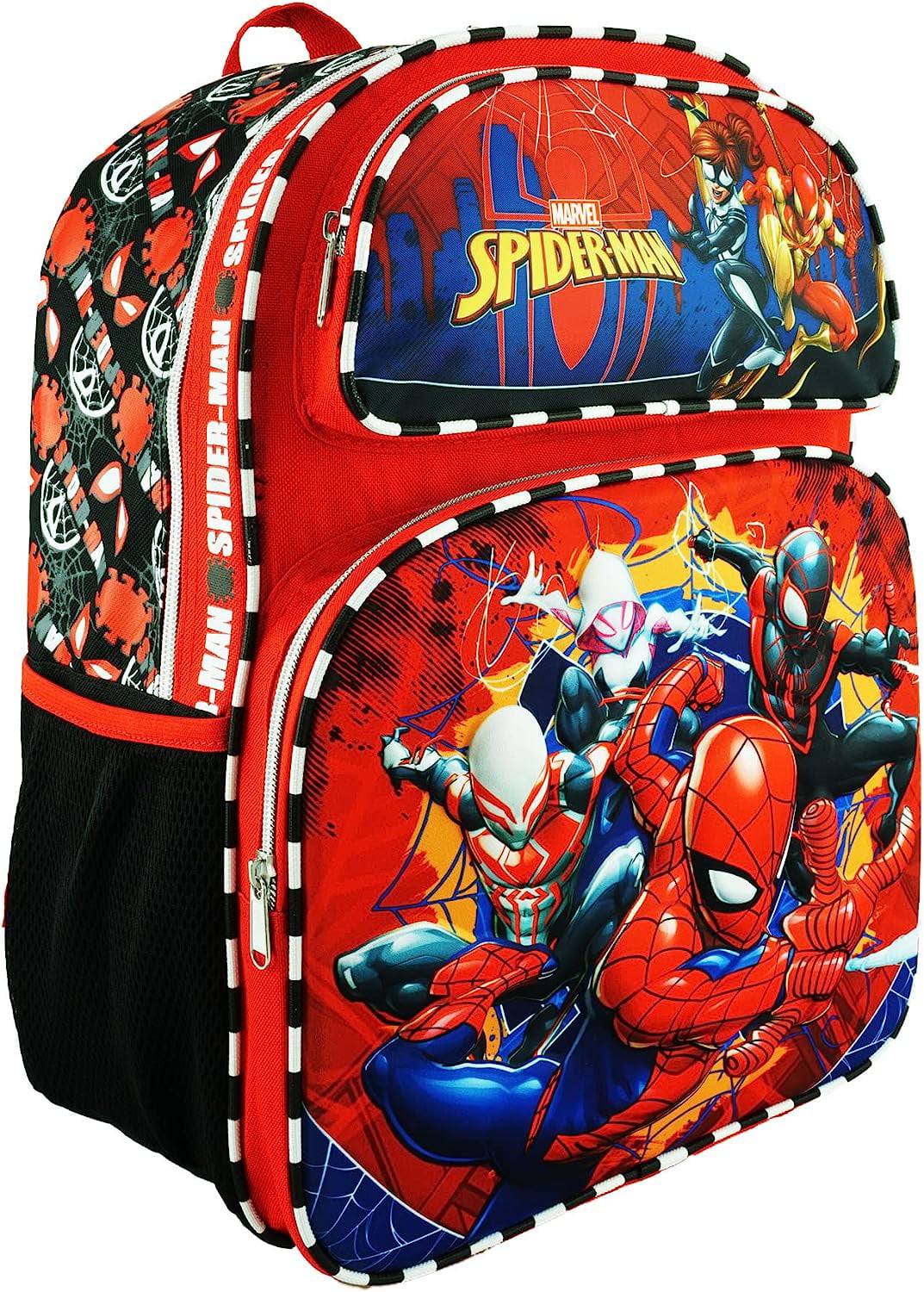 Marvel Spiderman Front Body Backpack with Front Zippered Pockets 16