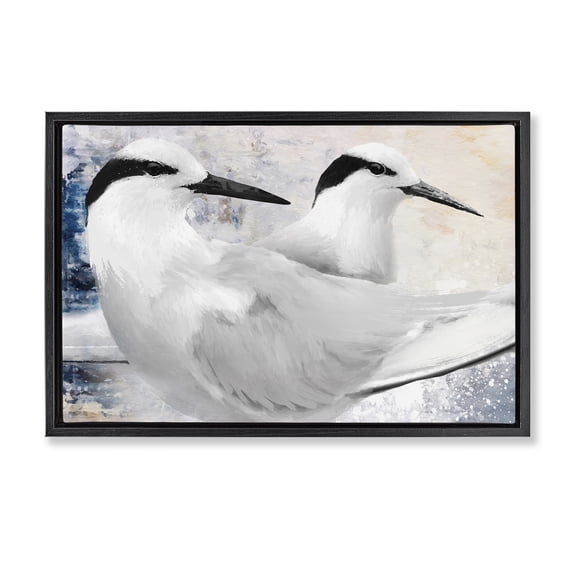 Stupell Industries Black Naped Tern Black Framed Floater Canvas Wall Art, design by Porter Hastings