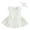 White, variant on Riecok Newborn Infant Girl 1st Birthday Party Dress Princess Romper Soft Tulle 3D Flower Applique Ruffle Sleeve 0-18 Months Beige 18 M