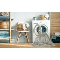 thumbnail image 2 of Ahgly Company Machine Washable Indoor Square Contemporary Gunmetal Gray Area Rugs, 5' Square, 2 of 7