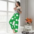 thumbnail image 5 of Bixox Women's Green And White Polka Dot Patterned Pajama Pants Loungewear, 5 of 5