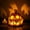 Orange, variant on Halloween Plastic Pumpkin Lantern,3Dprinted Skull Pumpkin Lampshade Light-Up Jack-O-Lantern with Warm LED Light, Spooky Pumpkin Lamp for Fall & Halloween Home Decor