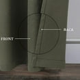 thumbnail image 4 of Dark Olive Green Linen 100% Blackout Curtains 84 Inches Long for Bedroom - 2 Panels Burg Linen Textured Shabby Chic Curtain Drapes for Modern Farmhouse Outdoor/Indoor (2 Pcs,W 52 x L 84 Inch Length), 4 of 14