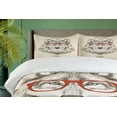 thumbnail image 4 of Ambesonne Keep Calm Duvet Cover Set, Hipster Wolf Be Smart, 2-Calking, Pale Mustard Taupe, 4 of 6