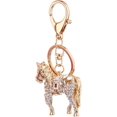 thumbnail image 1 of czcpp-Crystal Key Ring Rhinestone Horse Keychain Rhinestone Car Keychain Women Crystal Car Keychain Crystal Horse Purse Charms for Handbags, 1 of 4