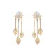 thumbnail image 1 of Pendientes colgantes de hojas de novia de perlas simuladas para mujer, 1 of 4