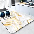 thumbnail image 3 of Rubber Dish Drying Mat for Kitchen Counter Large Marbling Washable Quick Home Coffee Pad Fit Under Sink,Bar,Utensils 18x24in, 3 of 5