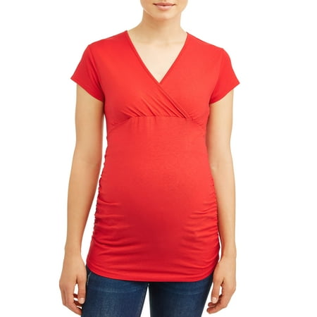 Empire Waist Faux Wrap Top - Maternity Empire Waist Top - Available in Plus Sizes