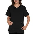 thumbnail image 4 of FNFYFH Womens V Neck Scrub Tops Stretchy Soft Top Scrubs Breathable & Easy Care Nurse Uniform Shirts with Pockets, 4 of 4