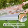 thumbnail image 6 of Orange Boho Plant Pattern Square Fitted Tablecloth with Elastic Edge,Square Table Cover,Washable Elastic Table Cover for Home Kitchen Party Decor 36"x36", 6 of 6
