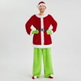 thumbnail image 2 of Lucakuins Traje de Navidad, disfraz de monstruo, tops peludos, pantalones, sombrero, guantes, calcetines, disfraz de cosplay Lucakuins moda, 2 of 9