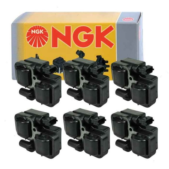 6 pc NGK Ignition Coils compatible with Mercedes-Benz SLK320 3.2L V6 2001-2004