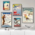 thumbnail image 4 of Póster de esquí vintage de Boston, Noruega, Suiza, Italia, impresión de viaje, paisaje nevado, esquí, pintura en lienzo, imágenes, decoración de pared de habitación, 4 of 5