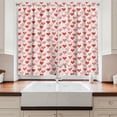 thumbnail image 2 of Ambesonne Vintage Valentine Kitchen Curtains, Love Arty Hearts, 55"x45", Coral Blush, 2 of 3