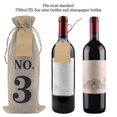 thumbnail image 4 of Numbered Burlap Wine Bags for Blind Wine Tasting Party Supplies, 10pcs Reusable Hessian Cloth Bottle Gift Bags with Kraft Tags, 4 of 5