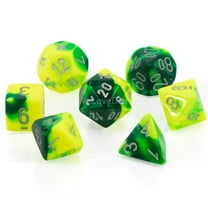 Chessex CHX26454 Dice-Gemini Yellow/Silver Set, One Size, Green