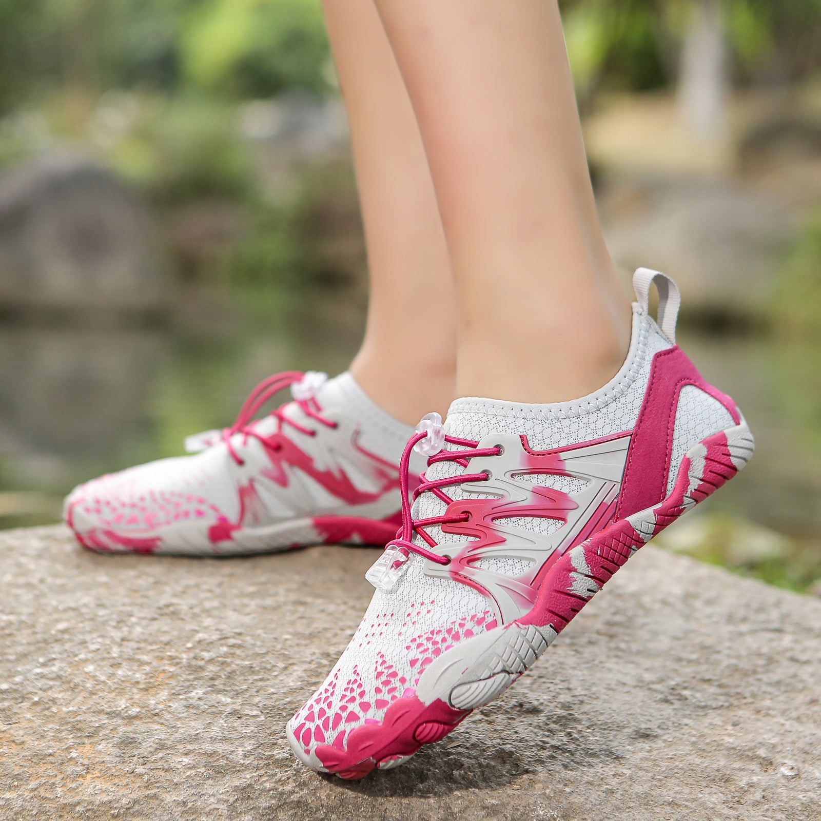 SKQIT Hike Barefoot Shoes for Womens Men,Quick Dry Water Shoes,Beach Pool Aqua Swim Surf Hiking Walking Shoes,Non-Slip Athletic Footwear Wide Toe Water Shoes