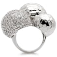 thumbnail image 4 of Rhodium Brass Ring with AAA Grade CZ in Clear for Women Clear Stone Color Style 0W121 Size 8, 4 of 4