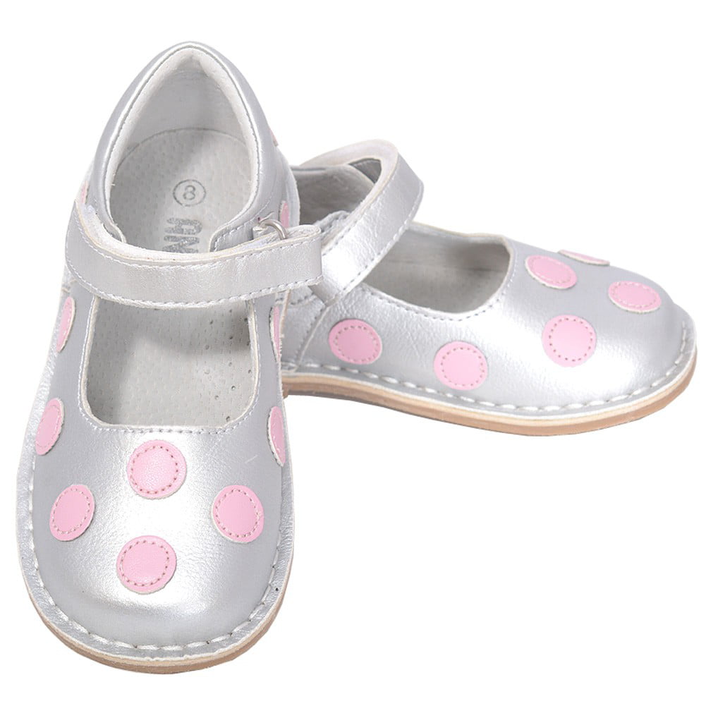 LAmour Fuchsia Pink Dot Mary Jane Dress Shoe Baby Toddler Girl 4-10