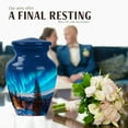 thumbnail image 4 of JAGASY Northern Lights Handmade Urn for Ashes Adult Male, Blue Small Urns for Human Ashes Keepsake, Starry Sky Decorative Urns for Friends, Snowy Mountain Funeral Urn for Boy & Girl, (3 Inch), 4 of 7