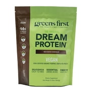 Greens First Dream Protein Plant-Based Vegan Powder - USDA Organic Pumpkin, Hemp & Pea Protein - Gluten-Free, Non-GMO, No Added Sugar (Rich Dutch Chocolate, 27.54 oz)