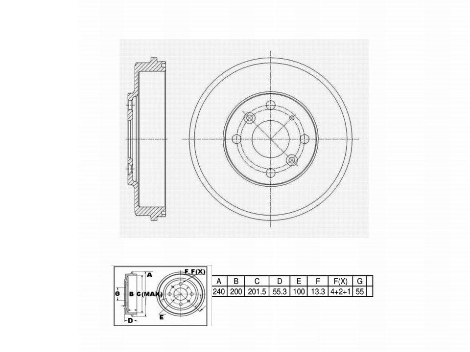 Winstop Brake Drum, Rear WS251224, Toyota Yaris iA 2018-2017