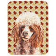 thumbnail image 1 of Carolines Treasures SC9675LCB Red Miniature Poodle Fall Leaves Glass Cutting Board - Large, 1 of 1