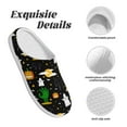 thumbnail image 5 of Goofa Halloween Print Womens Mens Cotton Lightweight House Slippers , Washable Home Slippers,Indoor Comfy Bedroom Cozy Slippers-44/45, 5 of 7