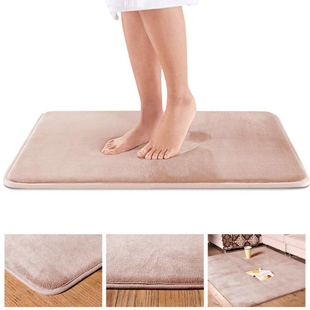 Memory Bath Mat Anti-Slip Bath Rug with Strong Absorbent Machine Washable Shower 