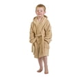 thumbnail image 2 of Cotton Terry Kids Unisex Hooded Bath Robe, Large, Taupe, 2 of 8